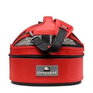 lot 3115 image: Sleepypod Mini Mobile Pet Bed, Strawberry Red