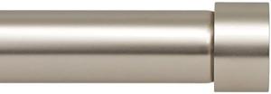 lot 3120 image: Ivilon Drapery Window Curtain Rod - End Cap Style Design 1 Inch Pole. 72 to 144 Inch Color Satin Nickel