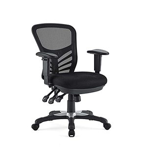 lot 3121 image: Modway EEI-757-BLK Articulate Ergonomic Mesh Office Chair in Black