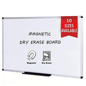 lot 3129 image: VIZ-PRO Magnetic Dry Erase Board  Whiteboard, 5 X 3, Silver Aluminium Frame