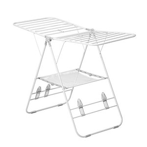 lot 3138 image: Honey-Can-Do Heavy Duty Gullwing Drying Rack, White Metal