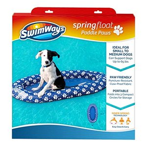 lot 4053 image: SwimWays Spring Float Paddle Paws Dog Pool Float - Small (0-65 lbs)