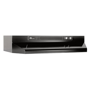 lot 4060 image: Broan-NuTone 463623 Convertible Range Hood Insert with Light, Exhaust Fan for Under Cabinet, 36-Inch, Black
