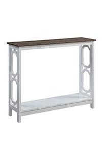 lot 4069 image: Convenience Concepts Omega Console Table, Driftwood Top  White Frame
