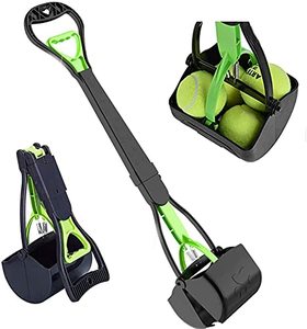 lot 4080 image: Qudicq 33 Long Handle Portable Pet Pooper Scooper for Dogs and Cats with Long Handle High Strength Material and Durable Spring for Easy Grass and Gravel Pick Up
