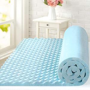 lot 5130 image: ZINUS 1.5 Inch Swirl Gel Cooling Memory Foam Mattress Topper  Cooling, Airflow Design  CertiPUR-US Certified, King