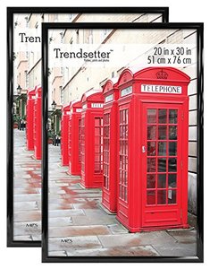 lot 5143 image: MCS Trendsetter Back-Loading Wall Art & Puzzle Frame, 20 x 30 in, Black, 2 Pack, 2 Count