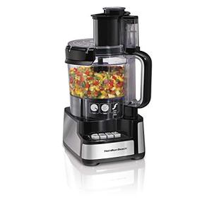 lot 5149 image: Hamilton Beach 12-Cup Stack & Snap Food Processor & Vegetable Chopper, Black (70725A)