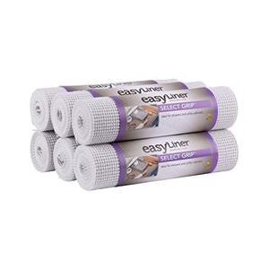 lot 5153 image: Duck Select Grip Easy Liner Shelf Liner 12 Wide Kitchen Pack, 6-Rolls, Each 10 Length, White
