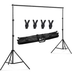 lot 5154 image: LOMTAP Background Stand Heavy Duty 6.5x10ft 2x3m Backdrop Support System Photography Photo Video Studio Kit with Carrying Bag for Adjustable Height and Width Shooting Photo Studio