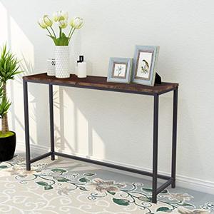 lot 5158 image: Console Sofa Tables End Table Computer Desk Coffee Snack Console Tables for Living Room Or Corridor Hallway Rustic Brown Color Wood