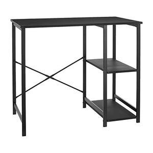 lot 5173 image: Amazon Basics Classic Home Office Computer Desk With Shelves - 29.5 x 19.6 x 35.5 Inches, Black