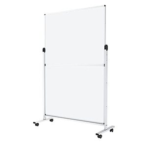 lot 5196 image: VIZ-PRO Mobile Room DividerOffice Partition, Double-Sided Magnetic Whiteboard 48Wx72H