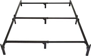 lot 6111 image: Amazon Basics Metal Bed Frame, 9-Leg Base for Box Spring and Mattress - Queen, 79.5 x 60-Inches, Tool-Free Easy Assembly