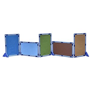 lot 6113 image: Childrens Factory-CF900-921 Rect. Woodland PlayPanel Set - 5, Room Divider Panels, Free-Standing Classroom Partition Screens for DaycareHomeschoolMontessori