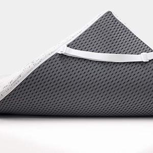 lot 6123 image: ViscoSoft 3 Inch Charcoal Memory Foam Mattress Topper King - Select High Density Ventilated Mattress Pad