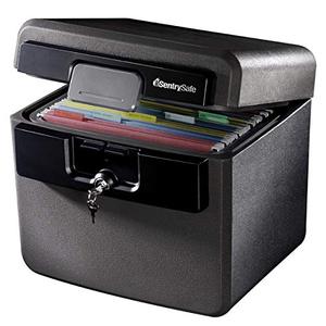 lot 6131 image: SentrySafe HD4100 Fireproof Safe and Waterproof Safe with Key Lock 0.65 Cubic Feet , black