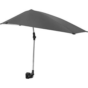 lot 6137 image: Sport-Brella Versa-Brella SPF 50 Adjustable Umbrella with Universal Clamp, Regular, Gray