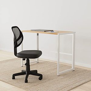 lot 6152 image: Amazon Basics Low-Back, Upholstered Mesh, Adjustable, Swivel Computer Office Desk Chair, Black