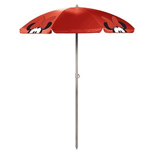lot 6168 image: Disney Classics Minnie Mouse Outdoor Canopy Sunshade Umbrella 5.5, Red
