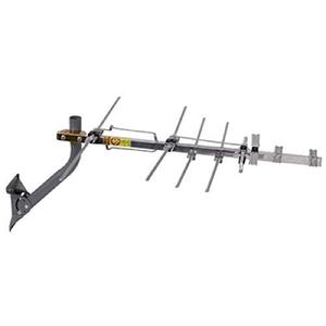 lot 6175 image: TV Antenna - RCA Outdoor Yagi Satellite HD Antenna with Over 70 Mile Range - Attic or Roof Mount TV Antenna, Long Range Digital OTA Antenna for Clear Reception, 4K 1080P Silver
