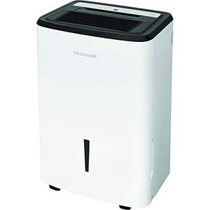 lot 6193 image: Frigidaire White Energy Star 50-Pint Portable Dehumidifier with Built-in Pump  Humidity Control  24-Hour Timer  Washable Filter  for Attic, Basement, Bedroom, Bathroom  FFAP5033W1