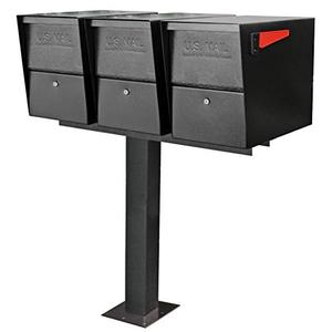 lot 6195 image: Mail Boss 7140 Box Spreader Bar for Three-Mailbox Applications, 3, Black