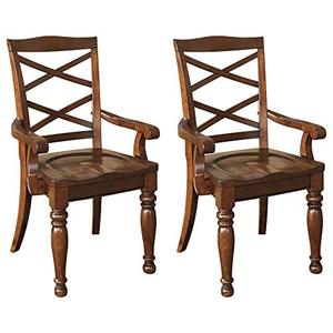 lot 6203 image: Signature Design by Ashley Porter Dining Room Chair, Rustic Brown