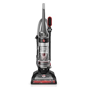 lot 26164 image: Hoover WindTunnel Whole House Rewind Corded Bagless Upright Vacuum Cleaner with HEPA Media Filtration, UH71350V, Black