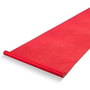 lot 26166 image: Red Carpet Runner - Aisle Runner - Essential Christmas Party Decoration, Runway Rug, Suitable for Indoor or Outdoor Party Decoration - Red, 3 x 50 Feet (40gsm Thickness)