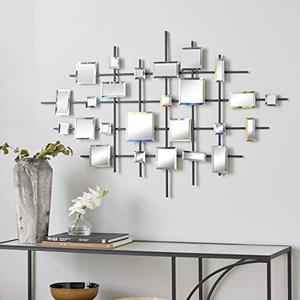 lot 26168 image: Deco 79 66604 Metal & Mirror Wall Decor