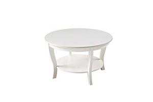 lot 26173 image: Convenience Concepts American Heritage Round Coffee Table, White