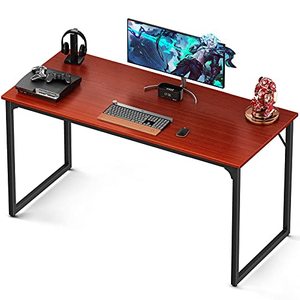 lot 26177 image: Coleshome 47 Inch Computer Desk Modern Simple Style Desk for Home Office, Study Student Writing Desk,Teak