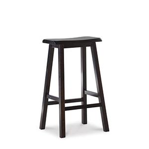 lot 36355 image: Linon Home Home Saddle Stool, 29-Inch, 17 w x 11 d x h, Dark Brown