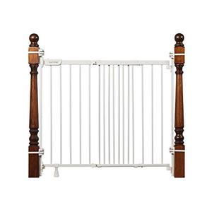 lot 36361 image: Summer Infant 27903Z Banister & Stair Safety Gate with Extra Wide Door, Metal, 31 - 46, White, 31-46