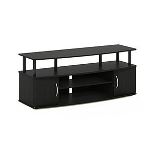lot 36377 image: FURINNO JAYA Large Entertainment Stand for TV Up to 50 Inch, Blackwood
