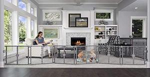 lot 36381 image: Regalo Plastic 192-Inch Super Wide Adjustable Baby Gate and Play Yard, 2-In-1, Bonus Kit, Includes 4 Pack of Wall Mounts