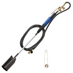 lot 36387 image: Flame King YSN500K Heavy Duty 500,000 BTU Propane Torch Weed Burner with Flint Striker, 500K, Black