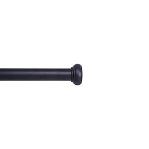 lot 36395 image: Kenney KN90001 Weaver Outdoor Window Curtain Rod, 72-144, Black