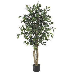 lot 36397 image: Nearly Natural 5299 Ficus Silk Tree, 4-Feet, Green