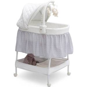 lot 36409 image: Delta Children Deluxe Gliding Bassinet, Silver Lining