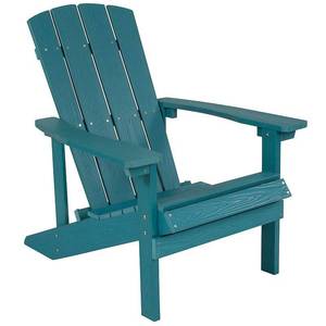 lot 36413 image: Flash Furniture Charlestown All-Weather Adirondack Chair in Sea Foam Faux Wood