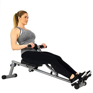 lot 36415 image: Sunny Health & Fitness SF-RW1205 Rowing Machine Rower with 12 Level Adjustable Resistance, Digital Monitor and 220 LB Max Weight