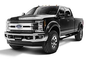 lot 36457 image: Bushwacker 20943-02 Black Extend-A-Fender Style Smooth Finish 4-Piece Fender Flare Set for 2017-2021 Ford F-250 & F-350 Super Duty