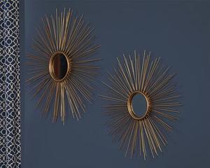 lot 1897 image: Signature Design by Ashley Doniel Antique Gold Finish Accent Mirror - Set of 2 -Retail $83.99