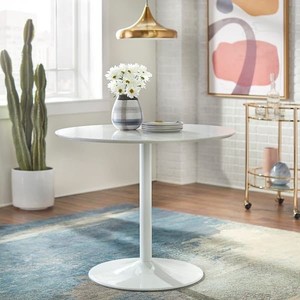 lot 1937 image: Carson Carrington Klemens Round Dining Table - All White Retail $212.49