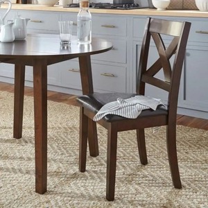 lot 1940 image: Liberty Thornton Russet X Back Side Chairs (Set of 2) -Retail $238.99