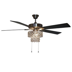 lot 1973 image: River of Goods 52 Double Braid Crown LED Ceiling Fan with Light Retail $169.99