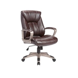 lot 1978 image: AC Pacific Brown Faux Leather Adjustable Adjustable Office Chair Retail $124.99