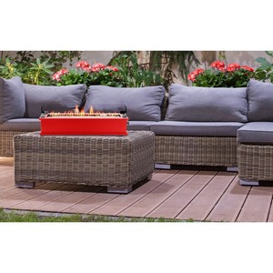 lot 1916 image: Loom X 28 Tabletop Gas Fire Pit Blossom Series - Chili Pepper - Ukiah -Retail $199.99